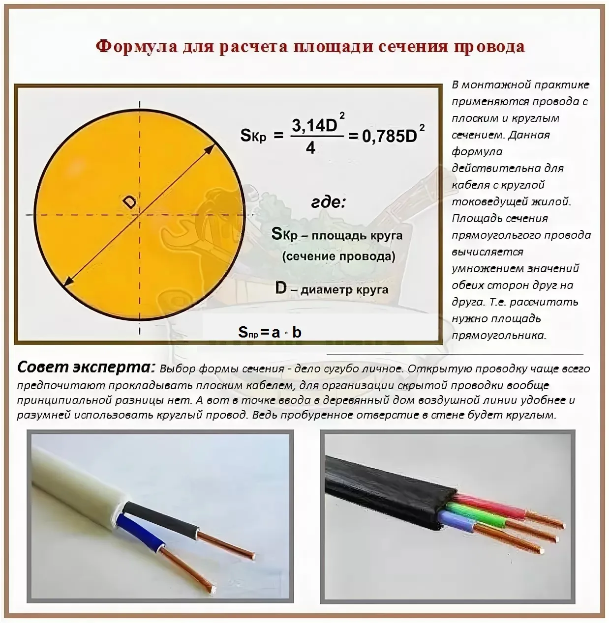 Расчет сечения провода по длине: наглядная инструкция Таблица и схема для расчета сечения провода по длине и мощности